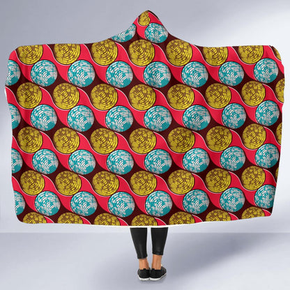 African Fashion Print Pattern Hooded Blanket-JTAMIGO.COM