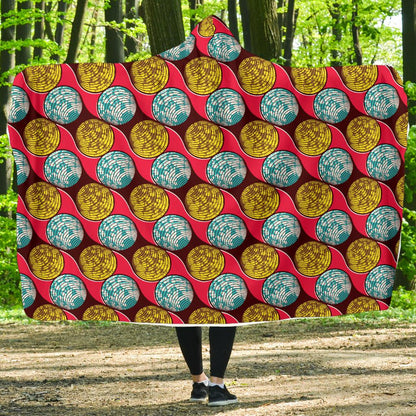 African Fashion Print Pattern Hooded Blanket-JTAMIGO.COM