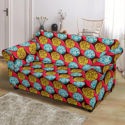 African Fashion Print Pattern Loveseat Slipcover-JTAMIGO.COM