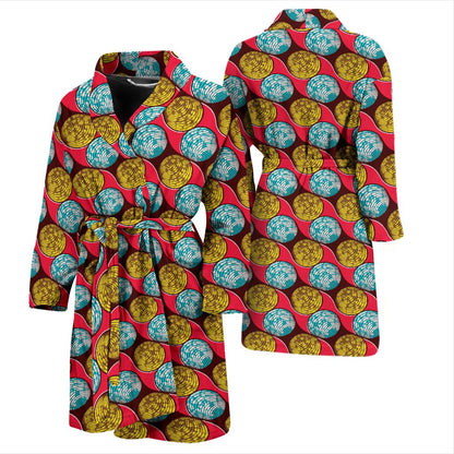 African Fashion Print Pattern Men Bath Robe-JTAMIGO.COM