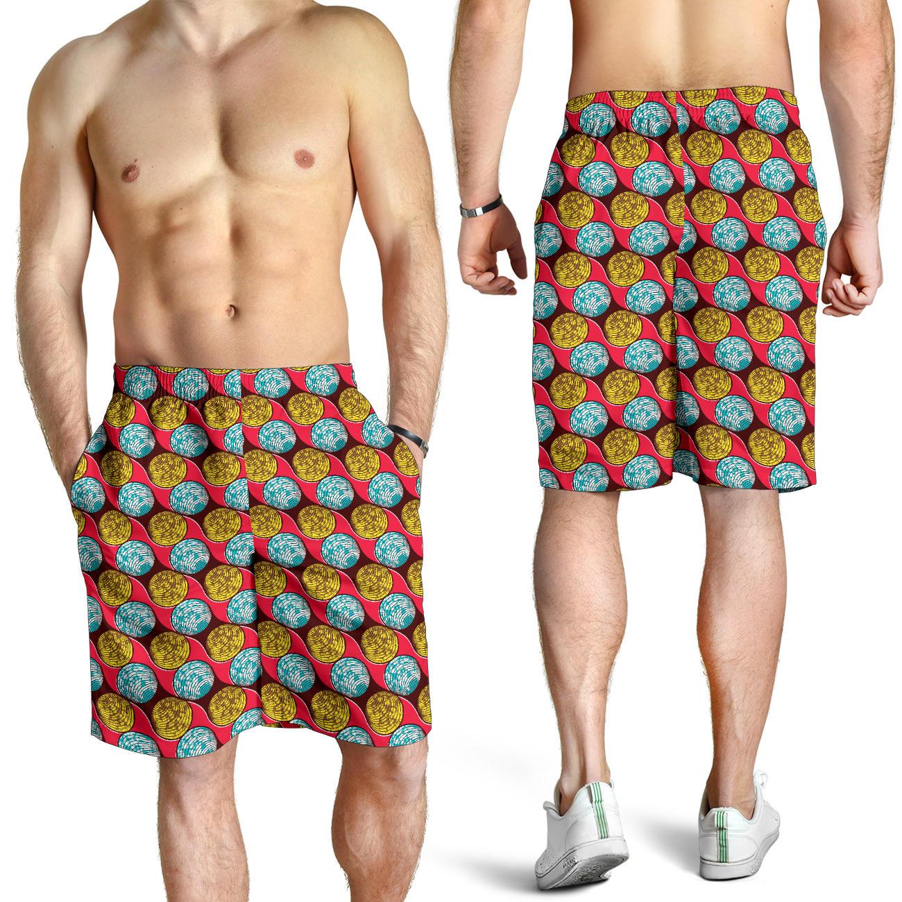 African Fashion Print Pattern Mens Shorts-JTAMIGO.COM