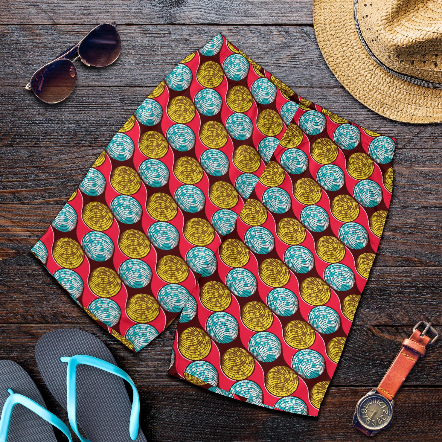 African Fashion Print Pattern Mens Shorts-JTAMIGO.COM