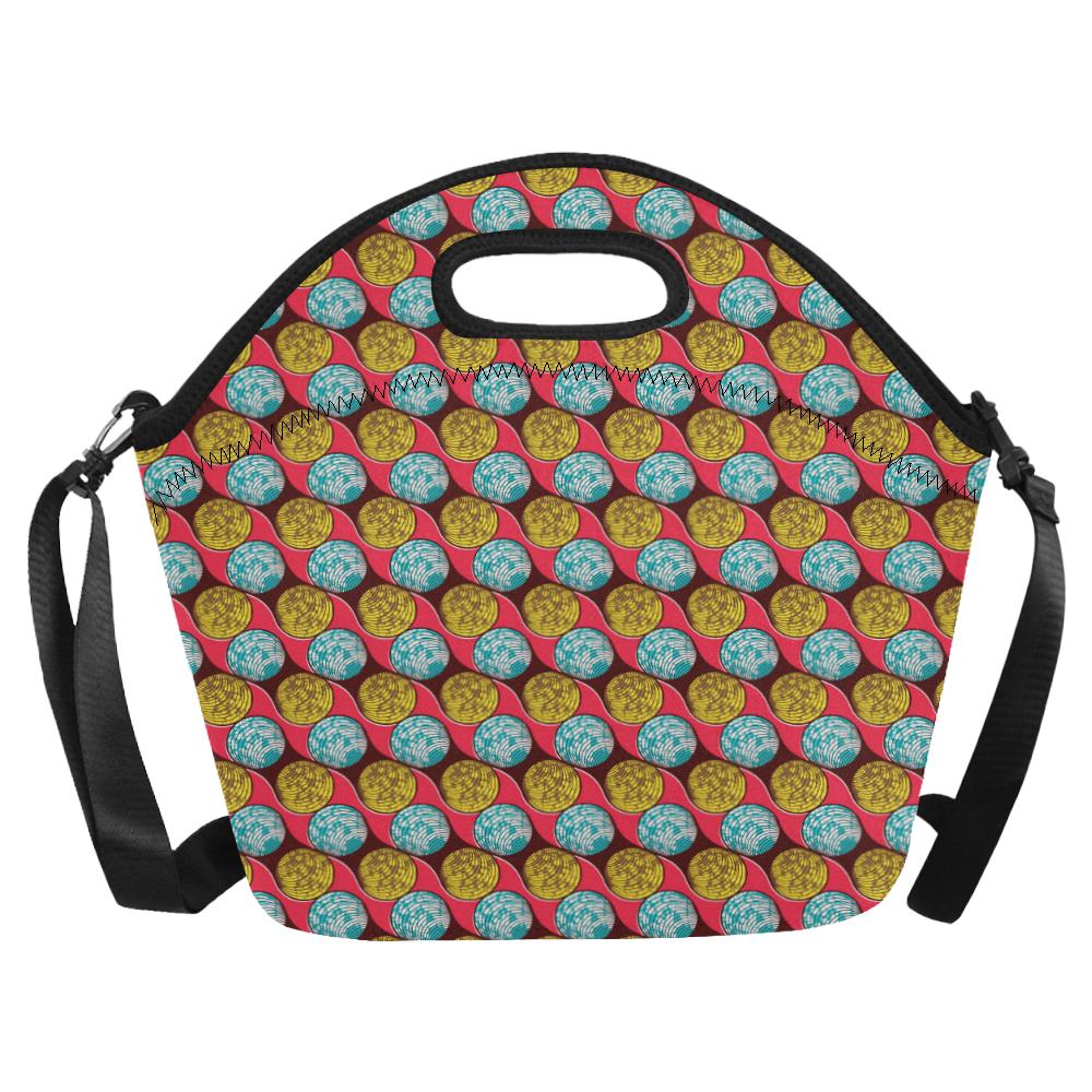 African Fashion Print Pattern Neoprene Lunch Bag (Model 1669)(Large)-JTAMIGO.COM