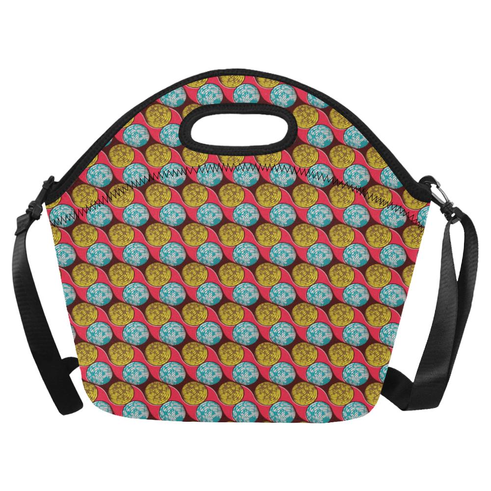 African Fashion Print Pattern Neoprene Lunch Bag (Model 1669)(Large)-JTAMIGO.COM