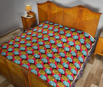 African Fashion Print Pattern Premium Quilt-JTAMIGO.COM