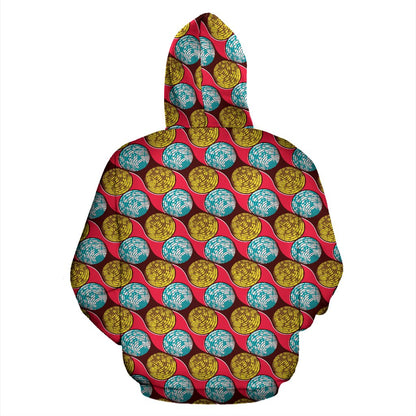African Fashion Print Pattern Pullover Hoodie