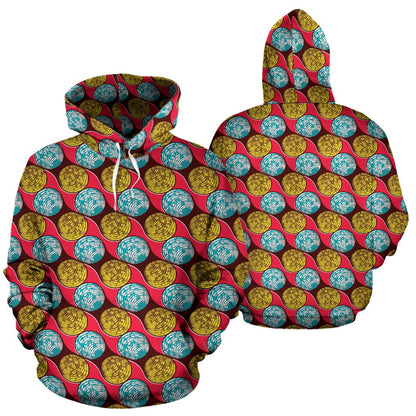 African Fashion Print Pattern Pullover Hoodie