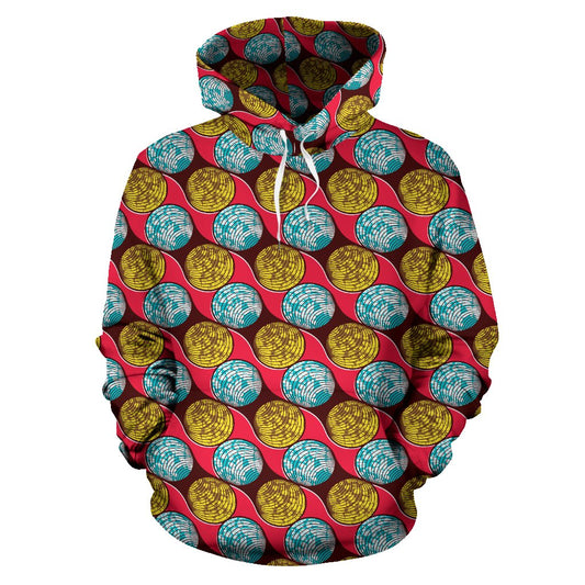African Fashion Print Pattern Pullover Hoodie