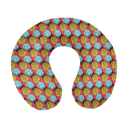 African Fashion Print Pattern U-Shaped Travel Neck Pillow-JTAMIGO.COM