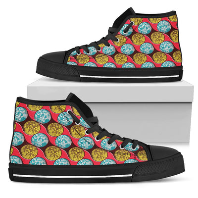 African Fashion Print Pattern Women High Top Shoes