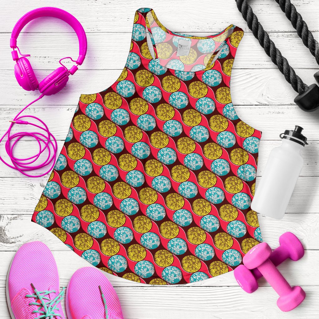 African Fashion Print Pattern Women Racerback Tank Top