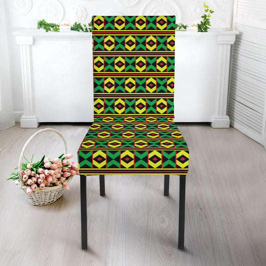 African Geometric Print Pattern Dinning Chair Slipper-JTAMIGO.COM