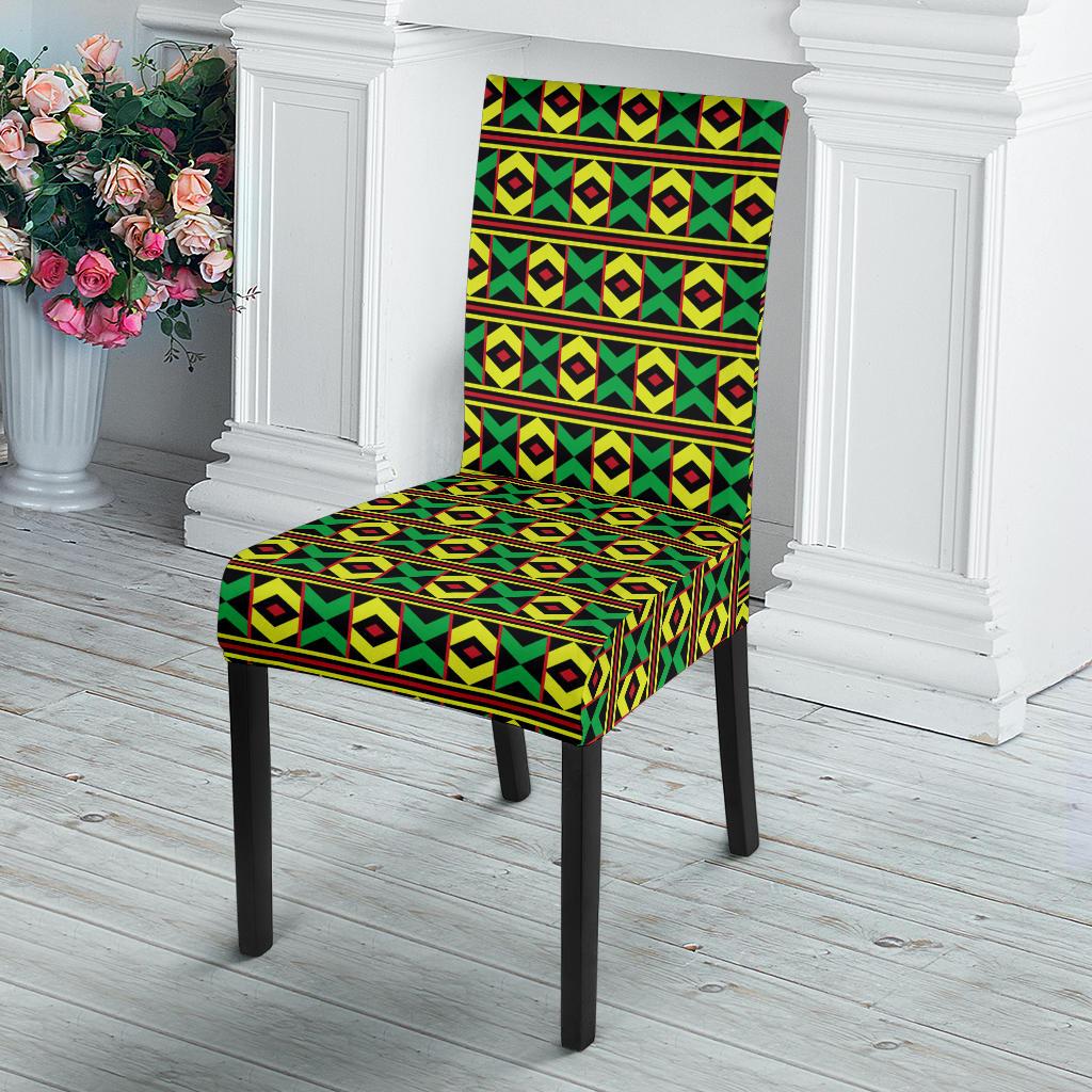 African Geometric Print Pattern Dinning Chair Slipper-JTAMIGO.COM