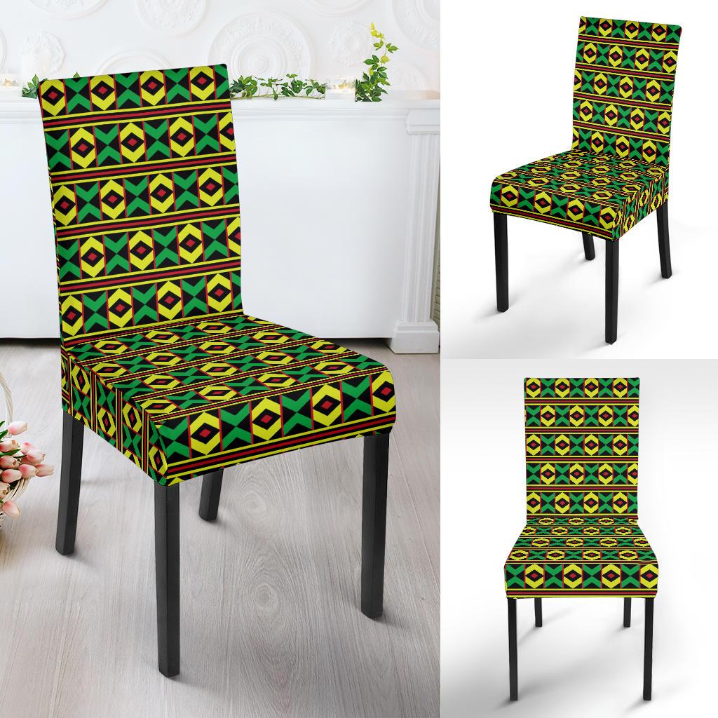 African Geometric Print Pattern Dinning Chair Slipper-JTAMIGO.COM
