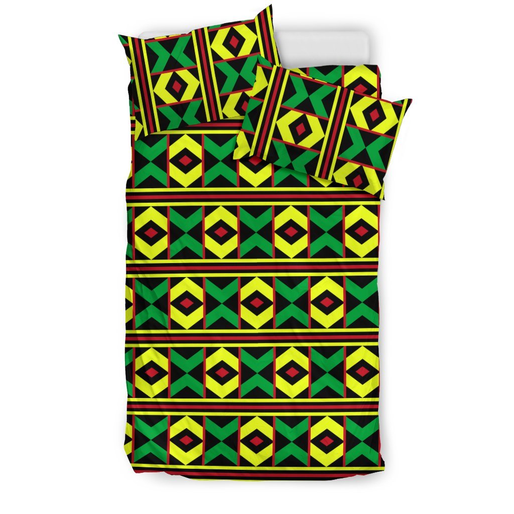 African Geometric Print Pattern Duvet Cover Bedding Set