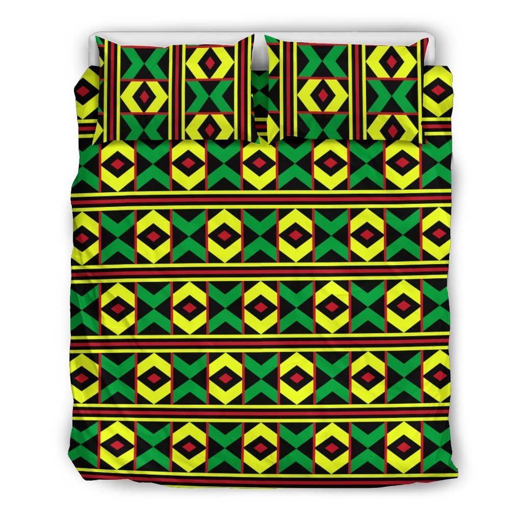 African Geometric Print Pattern Duvet Cover Bedding Set