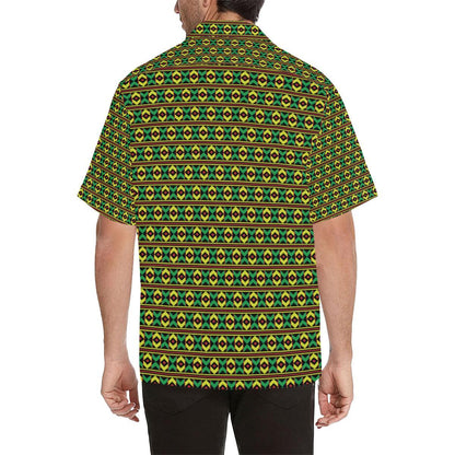African Geometric Print Pattern Men Aloha Hawaiian Shirt