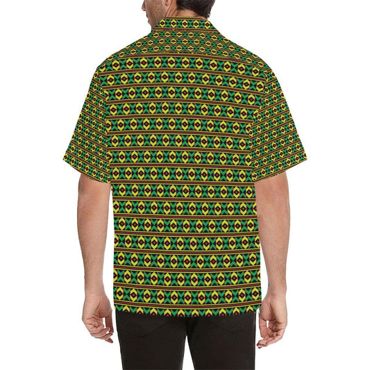 African Geometric Print Pattern Men Aloha Hawaiian Shirt