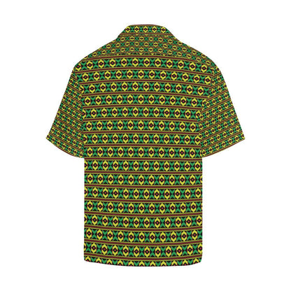 African Geometric Print Pattern Men Aloha Hawaiian Shirt