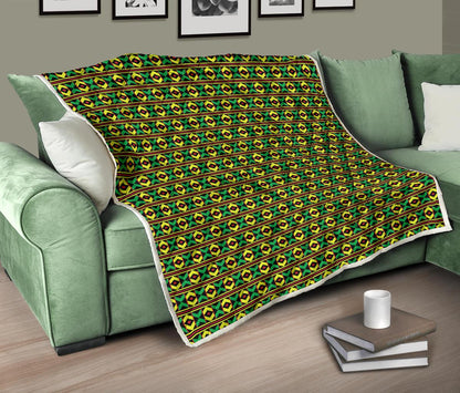 African Geometric Print Pattern Premium Quilt-JTAMIGO.COM