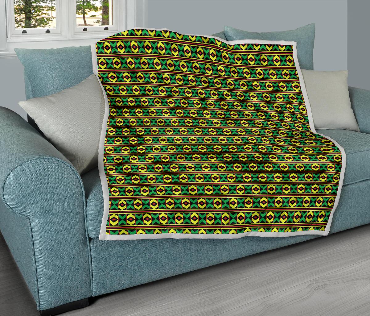 African Geometric Print Pattern Premium Quilt-JTAMIGO.COM