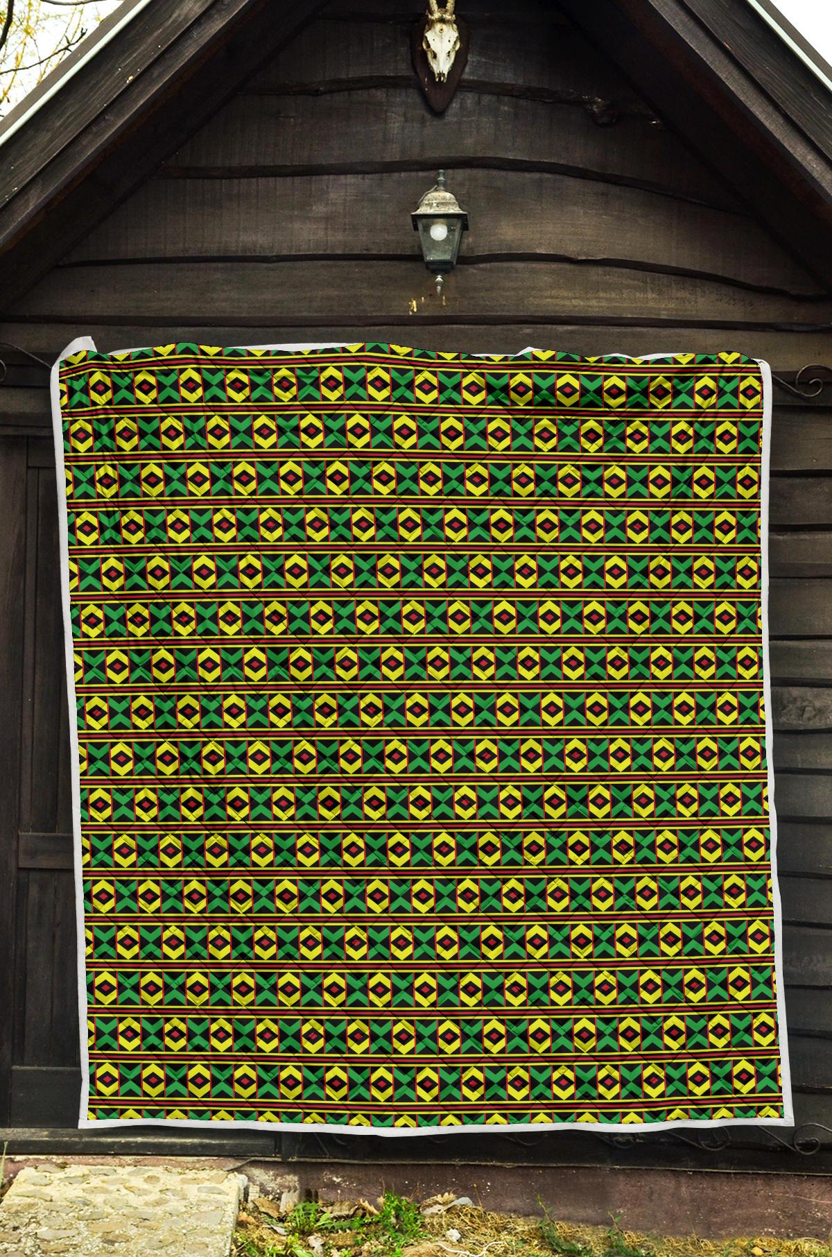 African Geometric Print Pattern Premium Quilt-JTAMIGO.COM