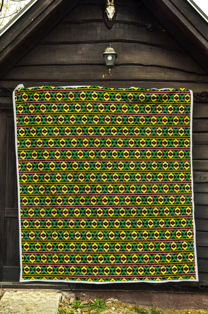 African Geometric Print Pattern Premium Quilt-JTAMIGO.COM
