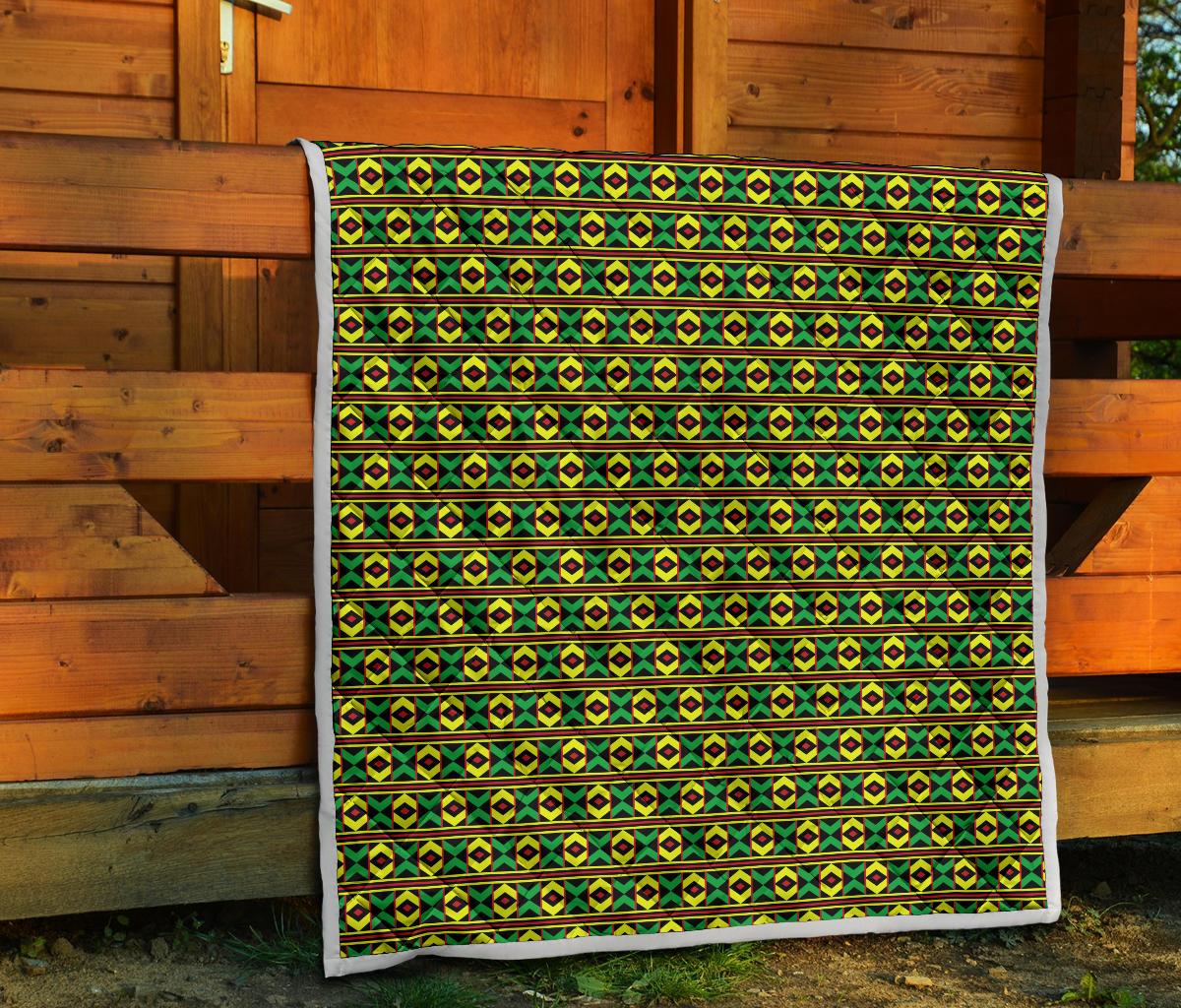 African Geometric Print Pattern Premium Quilt-JTAMIGO.COM