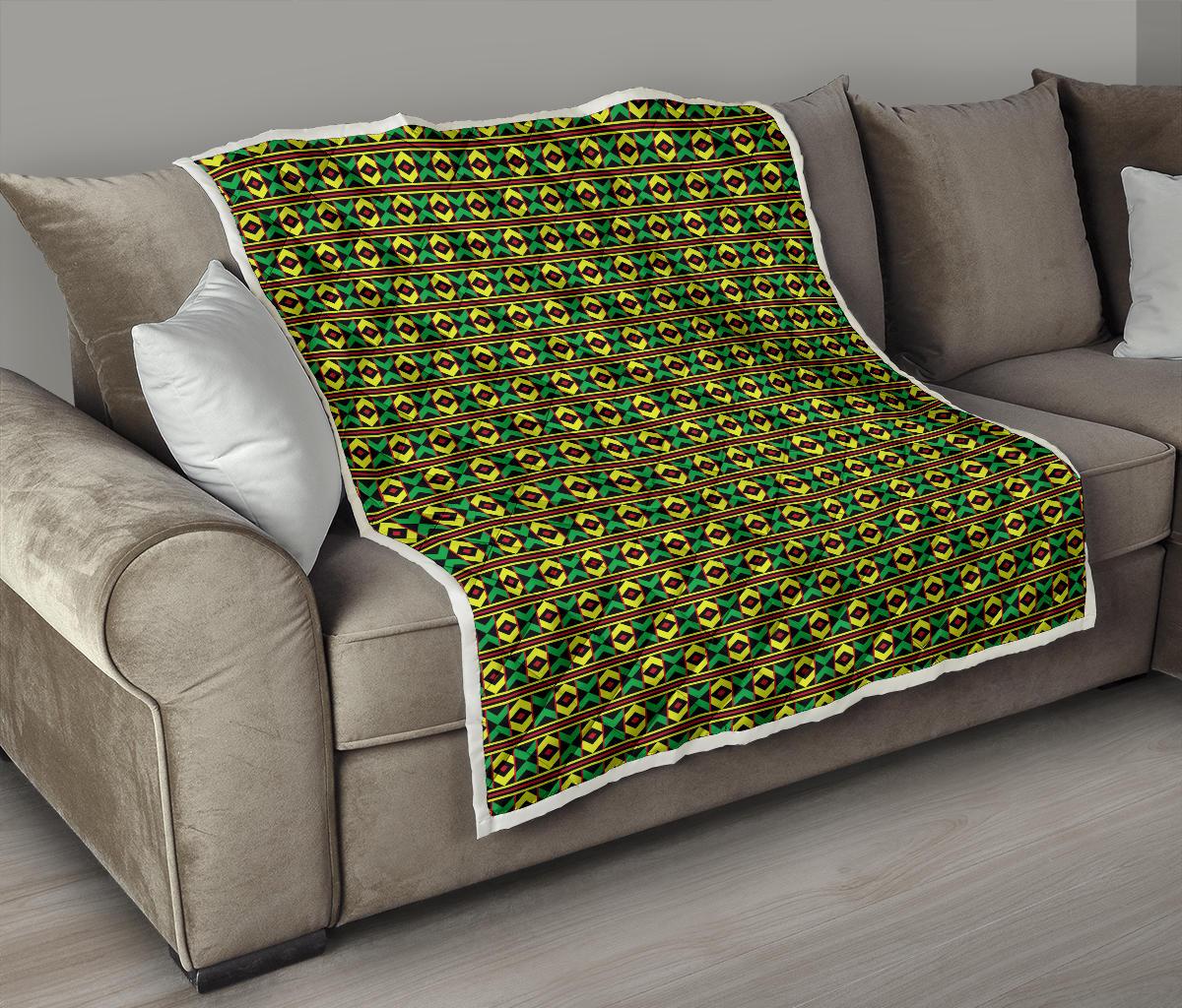 African Geometric Print Pattern Premium Quilt-JTAMIGO.COM