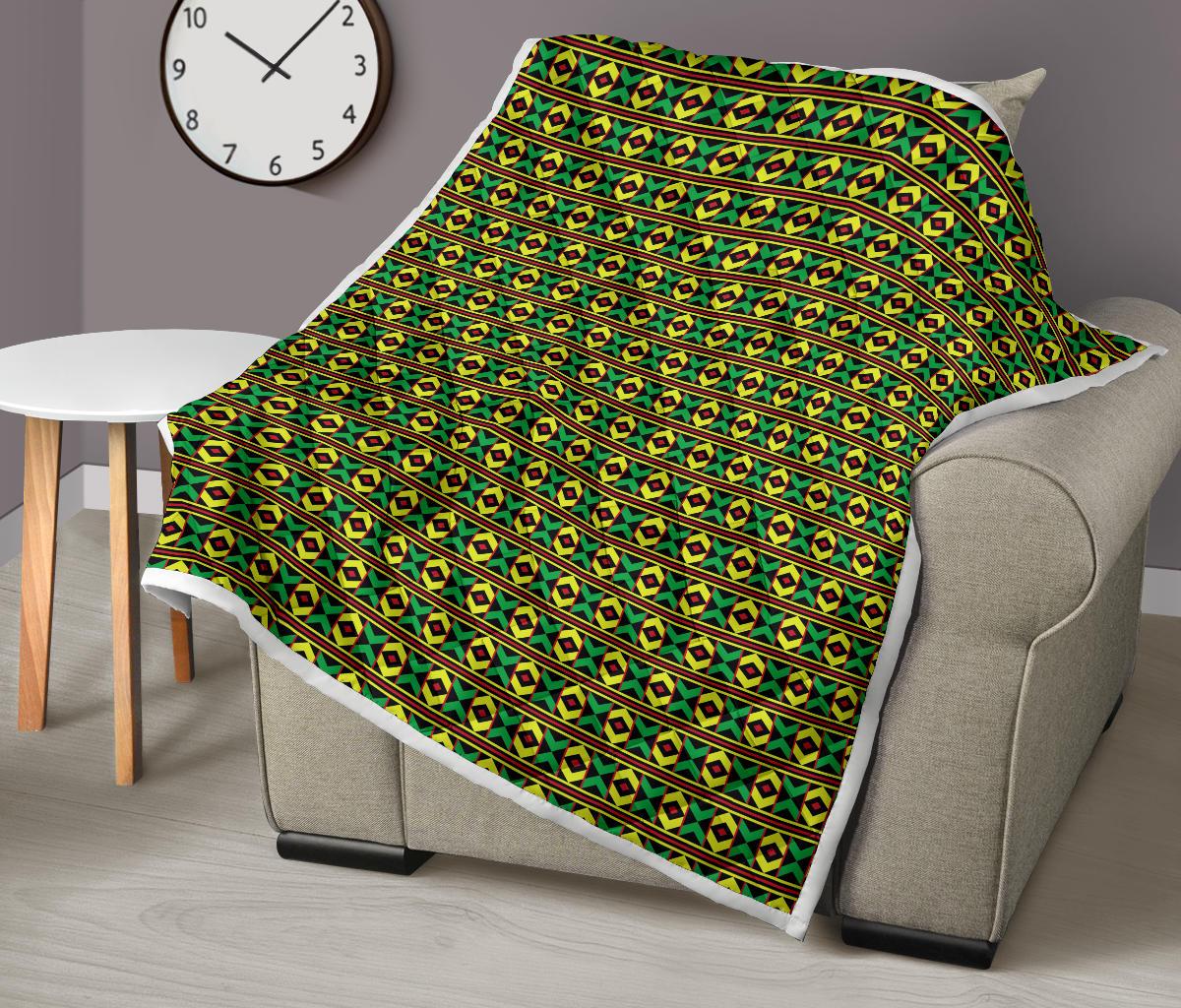 African Geometric Print Pattern Premium Quilt-JTAMIGO.COM