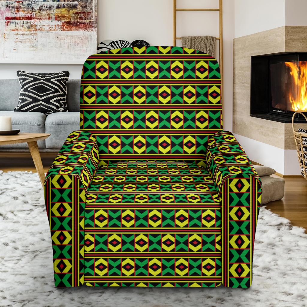 African Geometric Print Pattern Single Sofa Slipcover -JTAMIGO.COM