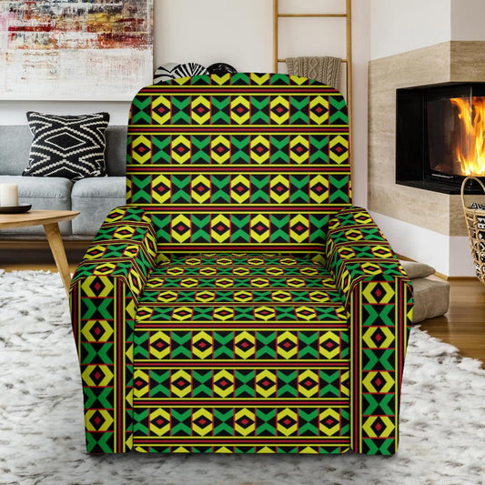African Geometric Print Pattern Single Sofa Slipcover -JTAMIGO.COM