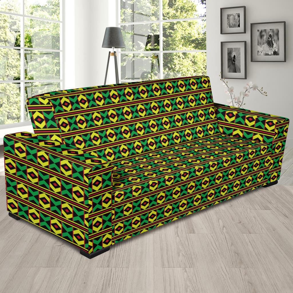 African Geometric Print Pattern Sofa Slipcover-JTAMIGO.COM