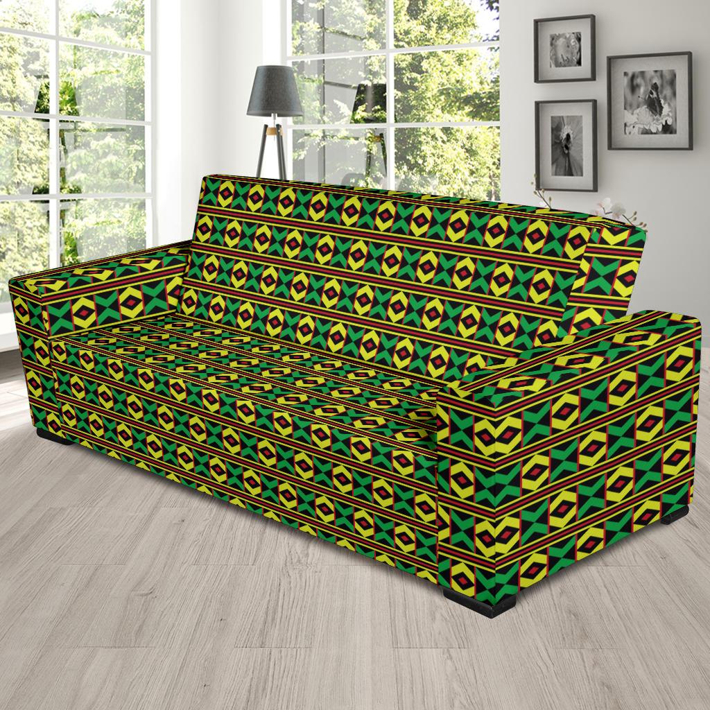 African Geometric Print Pattern Sofa Slipcover-JTAMIGO.COM