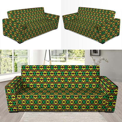 African Geometric Print Pattern Sofa Slipcover-JTAMIGO.COM