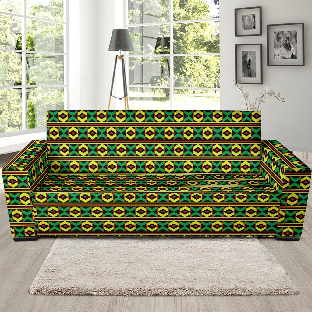 African Geometric Print Pattern Sofa Slipcover-JTAMIGO.COM