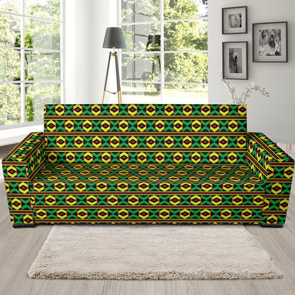 African Geometric Print Pattern Sofa Slipcover-JTAMIGO.COM