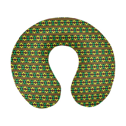 African Geometric Print Pattern U-Shaped Travel Neck Pillow-JTAMIGO.COM