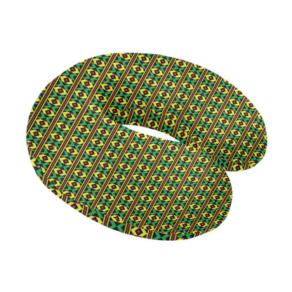 African Geometric Print Pattern U-Shaped Travel Neck Pillow-JTAMIGO.COM