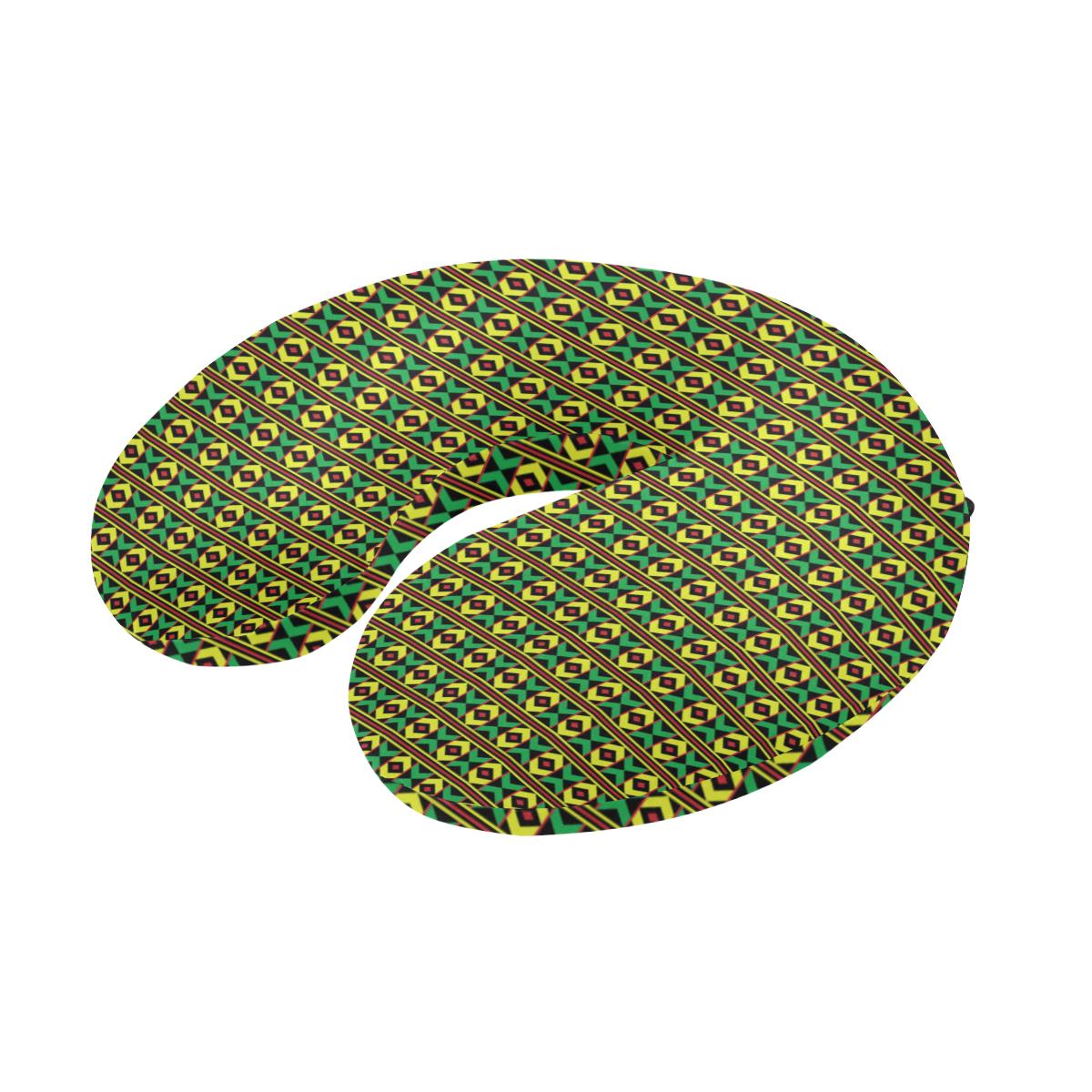 African Geometric Print Pattern U-Shaped Travel Neck Pillow-JTAMIGO.COM