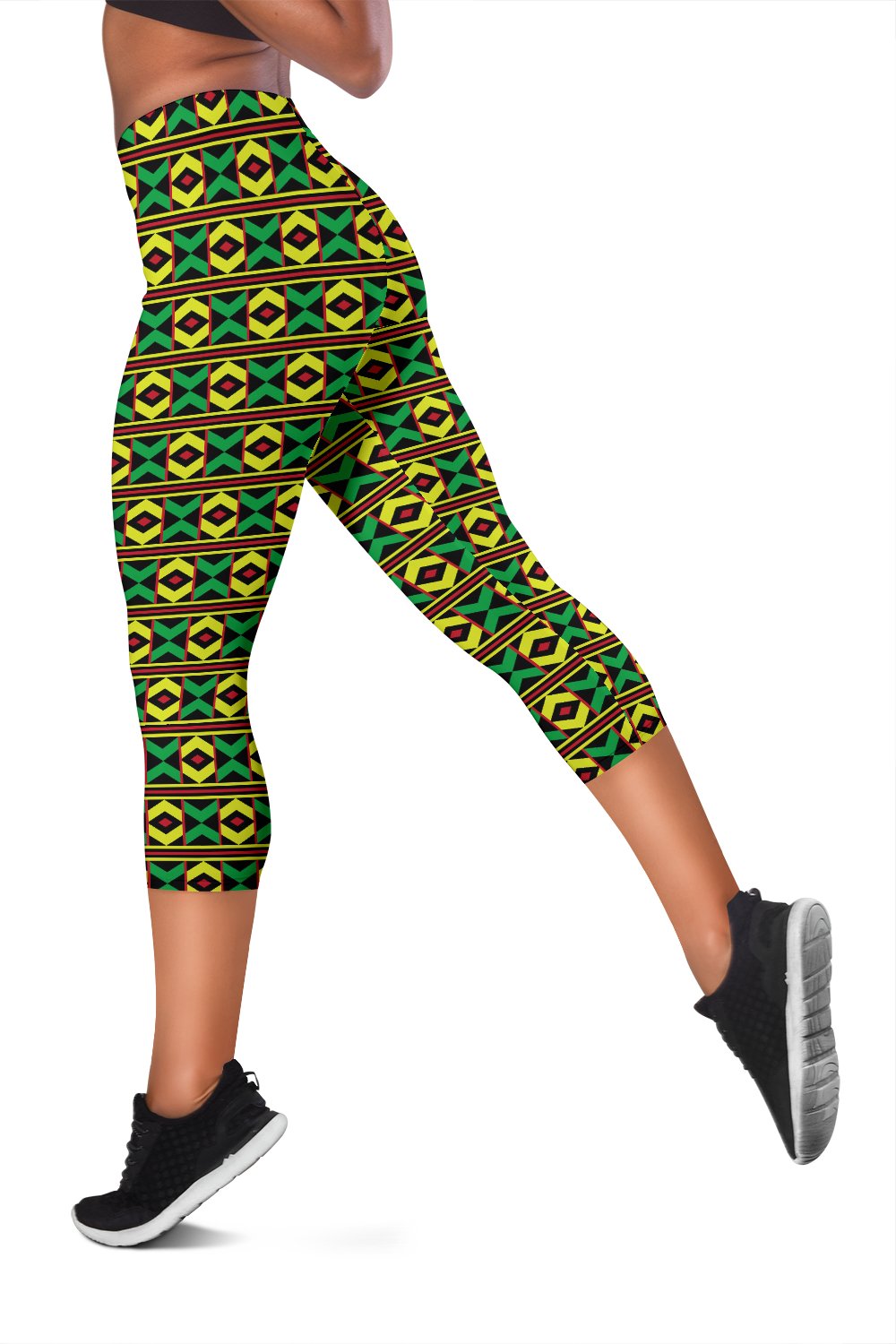 African Geometric Print Pattern Women Capris