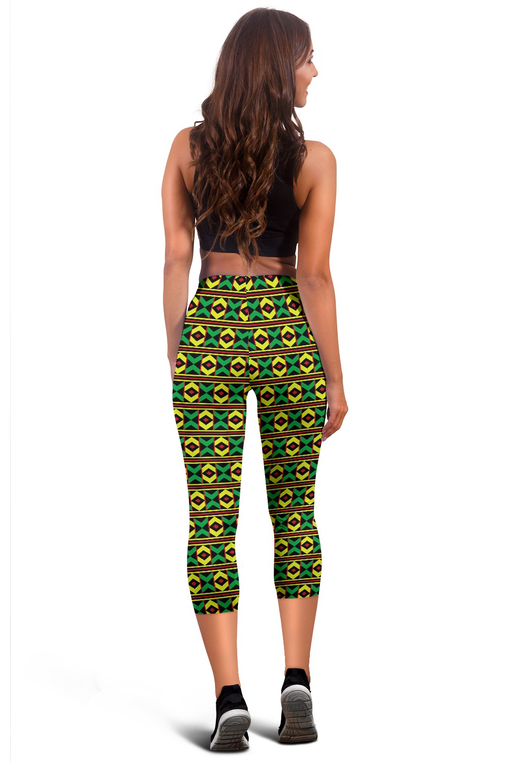 African Geometric Print Pattern Women Capris
