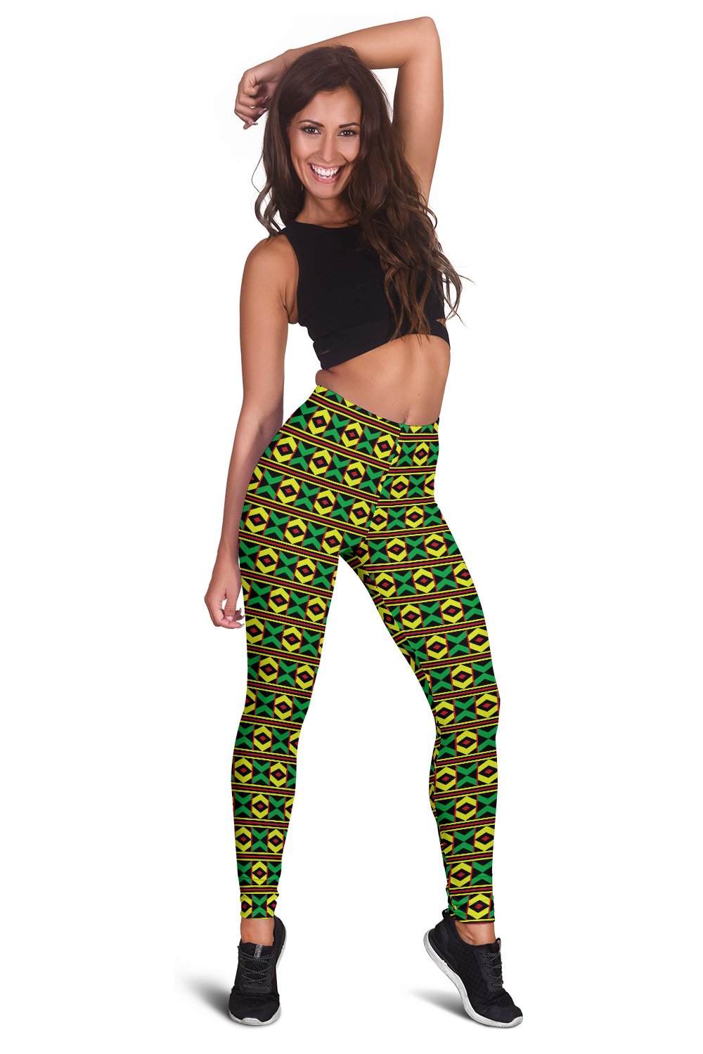 African Geometric Print Pattern Women Leggings