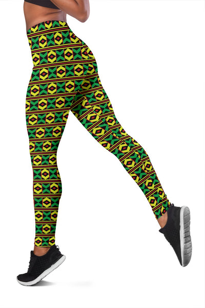 African Geometric Print Pattern Women Leggings