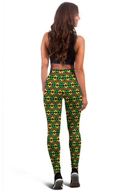 African Geometric Print Pattern Women Leggings