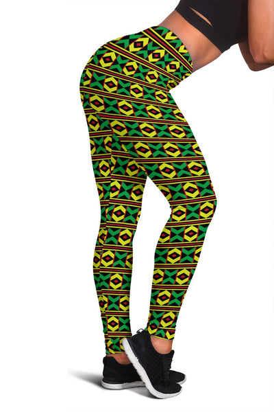 African Geometric Print Pattern Women Leggings