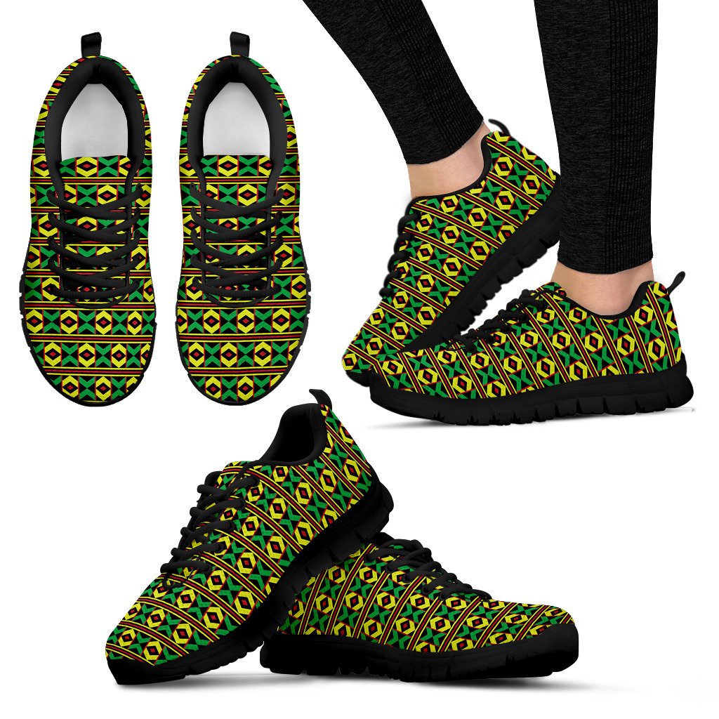 African Geometric Print Pattern Women Sneakers Shoes
