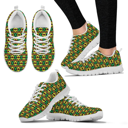 African Geometric Print Pattern Women Sneakers Shoes