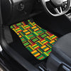 African Zip Zag Print Pattern Car Floor Mats