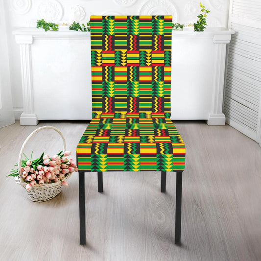 African Zip Zag Print Pattern Dinning Chair Slipper-JTAMIGO.COM